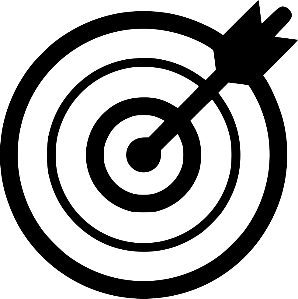 Target Mark Aim Comments - Objective Icon Black And White (980x982)