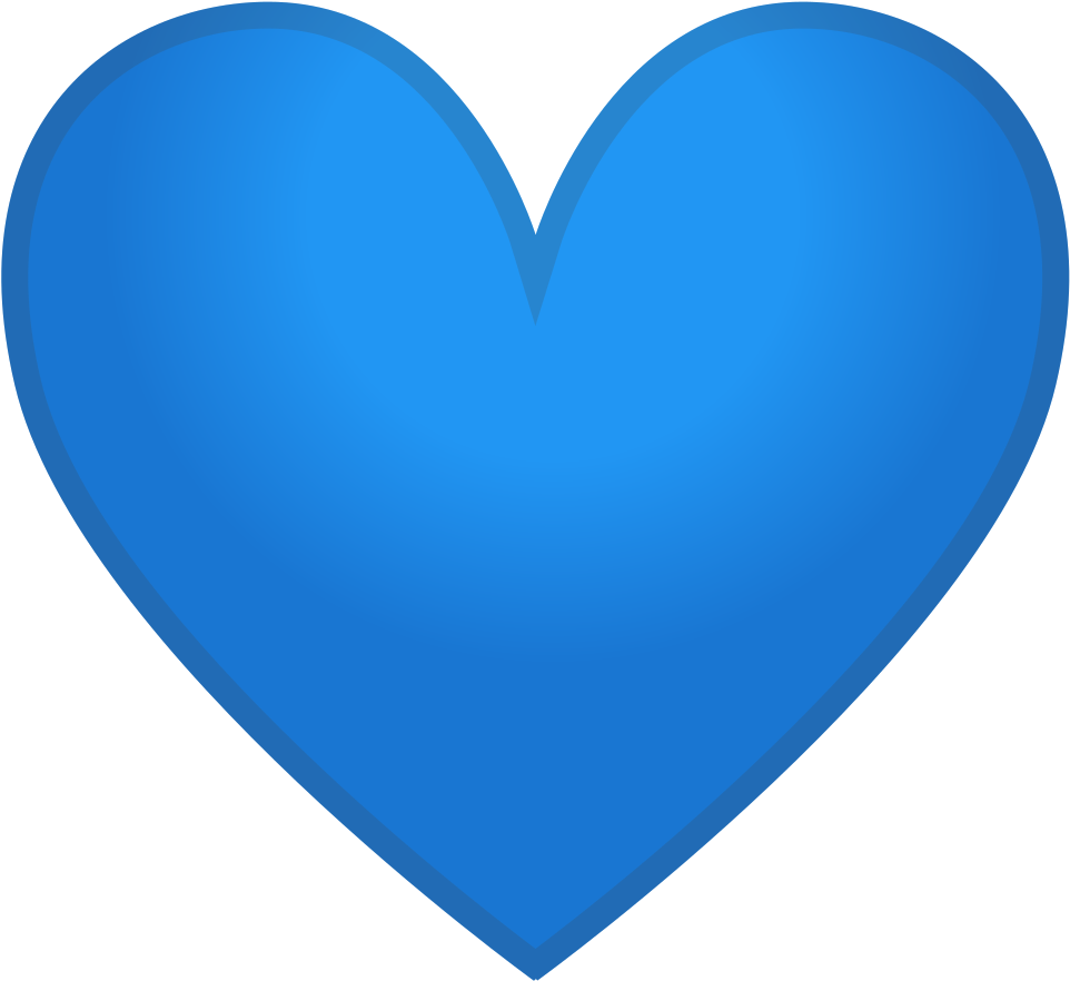 Blue Heart Icon - Blue Heart Emoji Png (1024x1024)