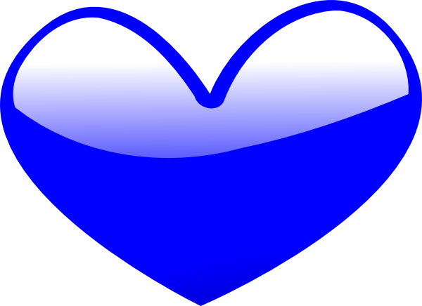 Blue Heart Clip Art At Clker - Blue Animated Heart (600x436)