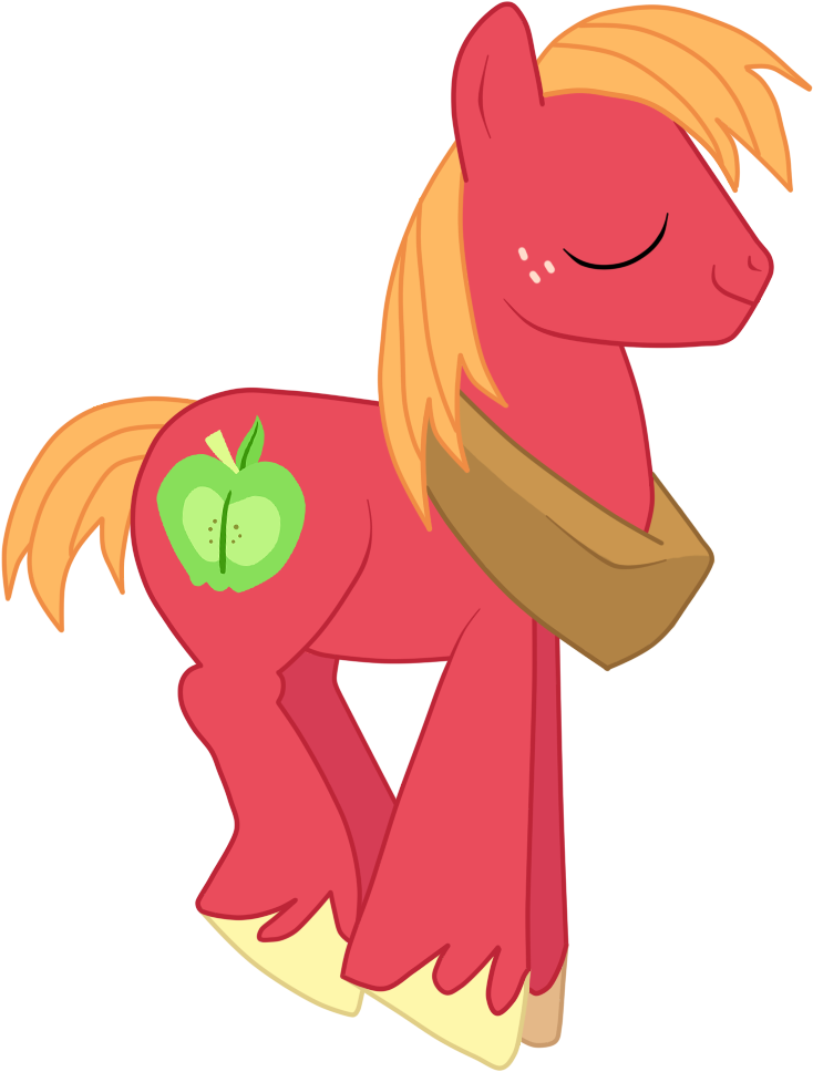 Jennieoo, Big Macintosh, Earth Pony, Eyes Closed, Jumping, - Happy Mac (760x992)
