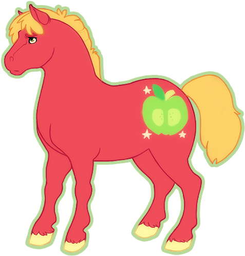 Moonspots, Big Macintosh, Earth Pony, Male, Pony, Realistic, - Moonspots, Big Macintosh, Earth Pony, Male, Pony, Realistic, (500x500)