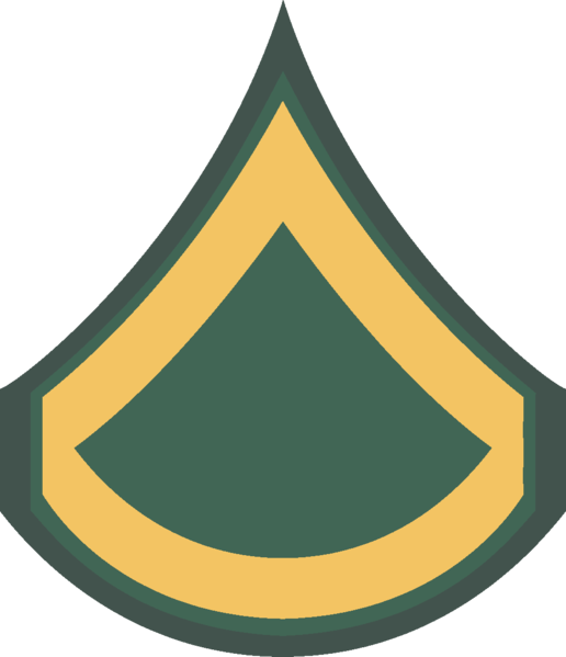 Private First Class Ww2 Us Army Rank - Private First Class Insignia (516x599)