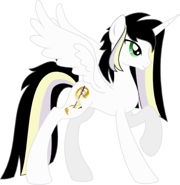 Young Adult Alicorn Princess Oriana Silver Kazoo By - Cartoon (363x373)