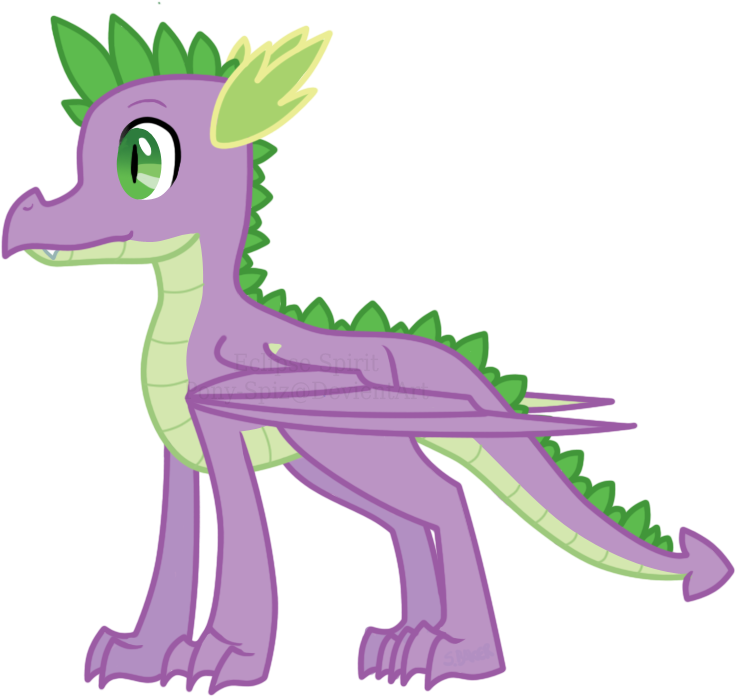 Fim Young Adult Spike By Pony-spiz - Mlp Spike As A Pony (750x750)