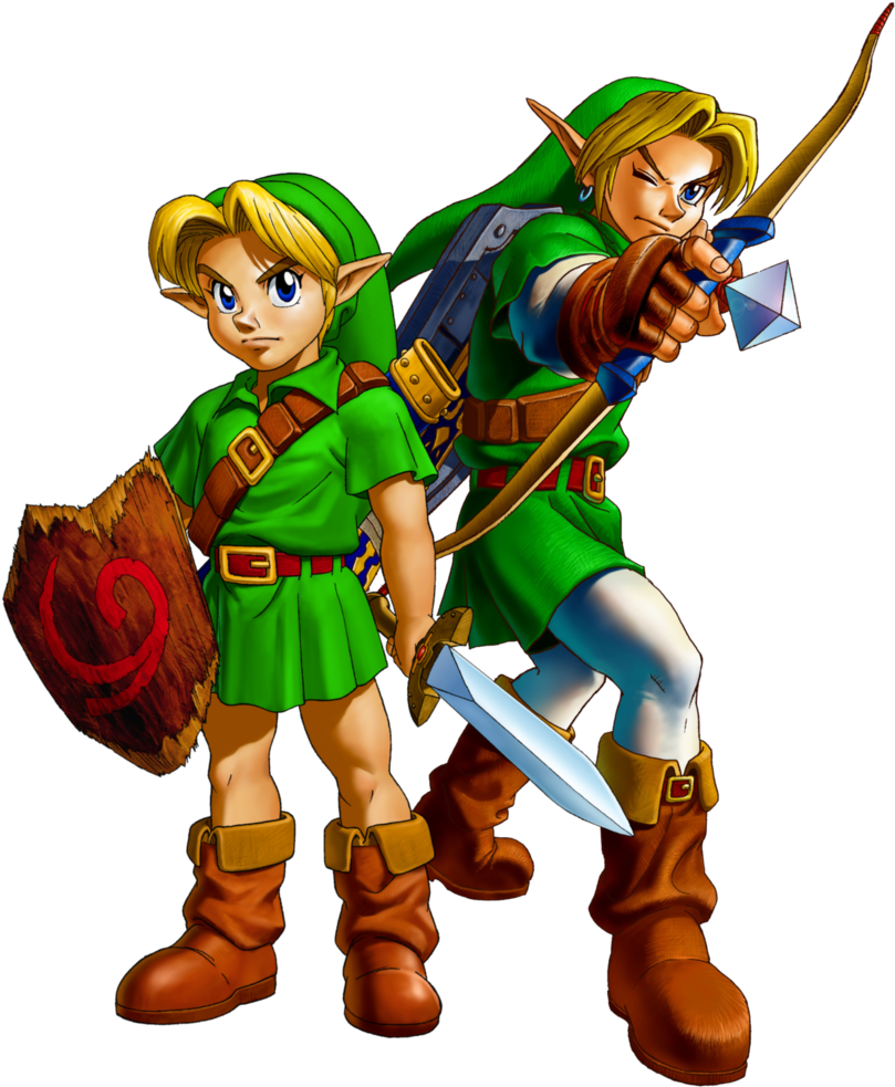 Young Link And Adult Link By Legend-tony980 - Link Ocarina Of Time Bow (900x1192)