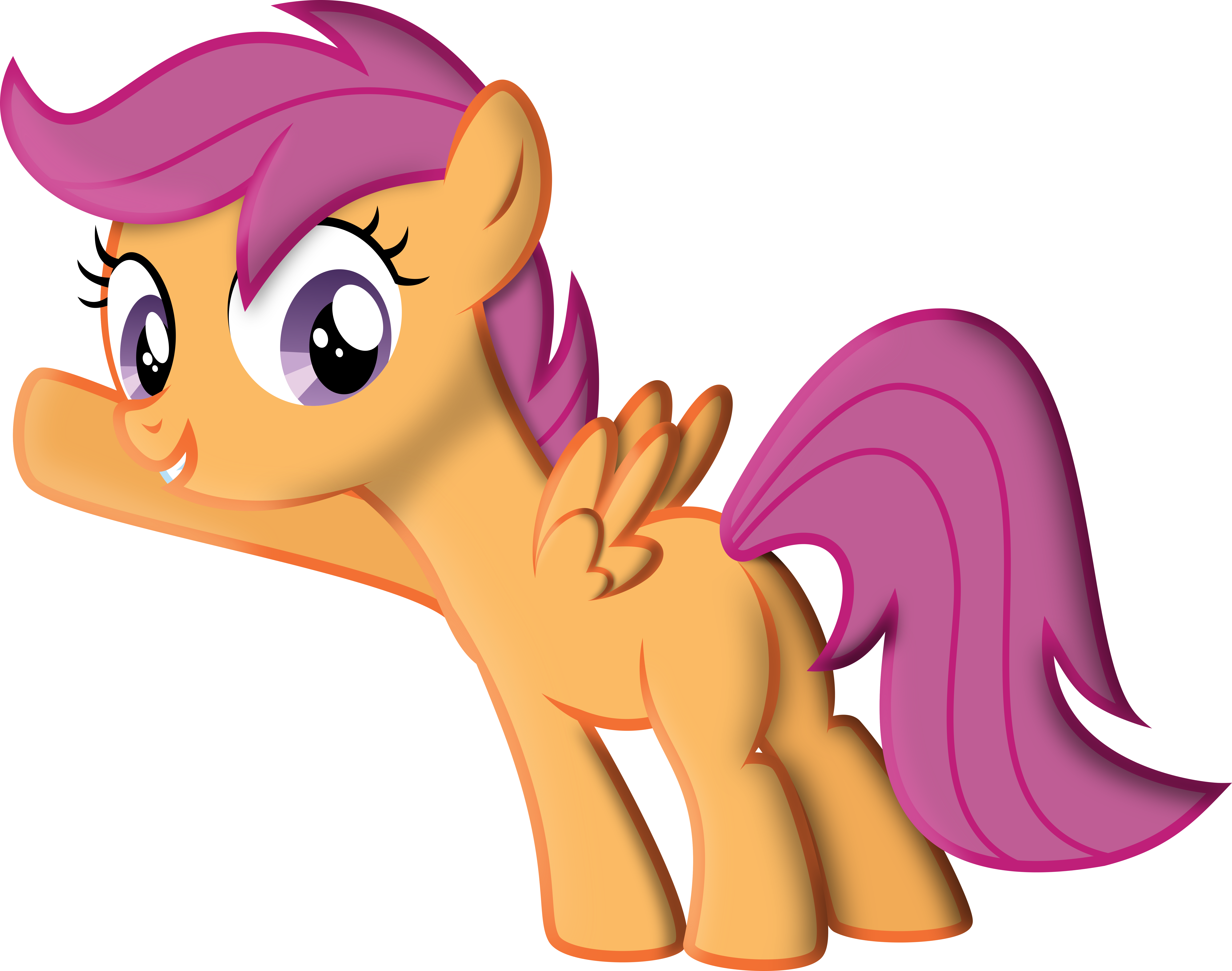 Scootaloo Pointing At Something By Yetioner - Pony Pointing (7700x6069)