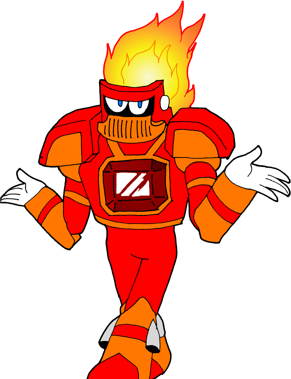 Silverkazeninja Jewel-themed Robot Master - Cartoon (1024x1341)