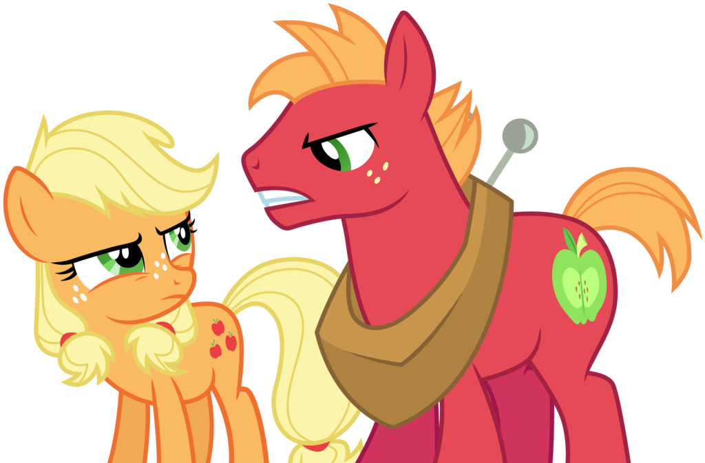 Young Applejack And Big Mcintosh By Cloudyglow - Young Applejack (1024x673)