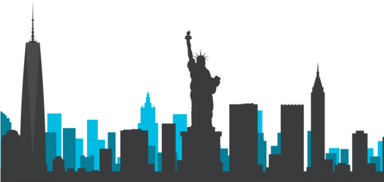 Manhattan Skyline Drawing Clip Art - Statue Of Liberty (780x400)