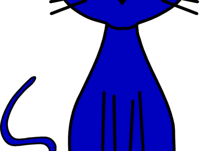 Blue Cat Cliparts - Clip Art (640x480)