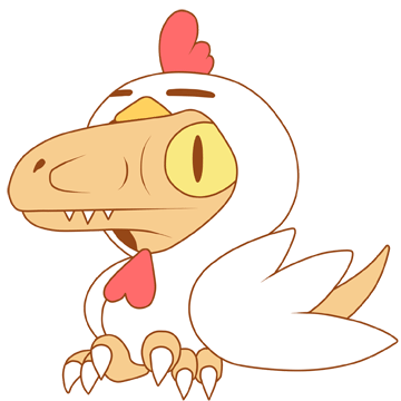 Dino Chicken By Dragonith - Dinosaur Chicken Gif (360x360)