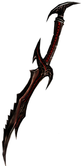 Skyrim Daedric Sword Png (350x350)