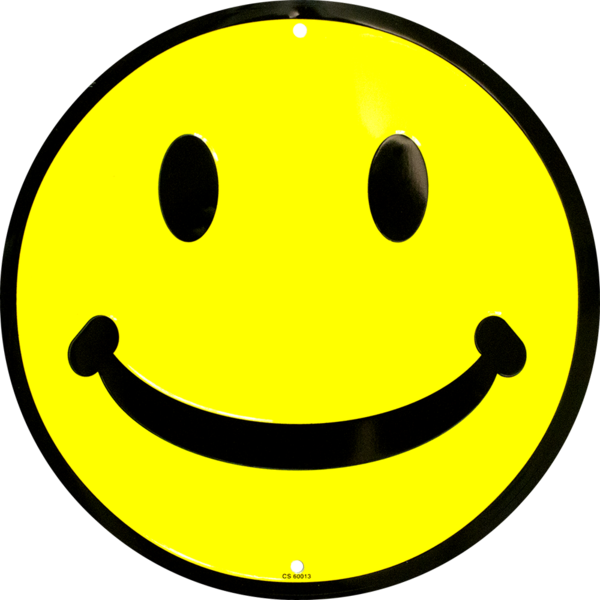 Smiley Face Circle Sign - Smiley Face Classic (600x600)