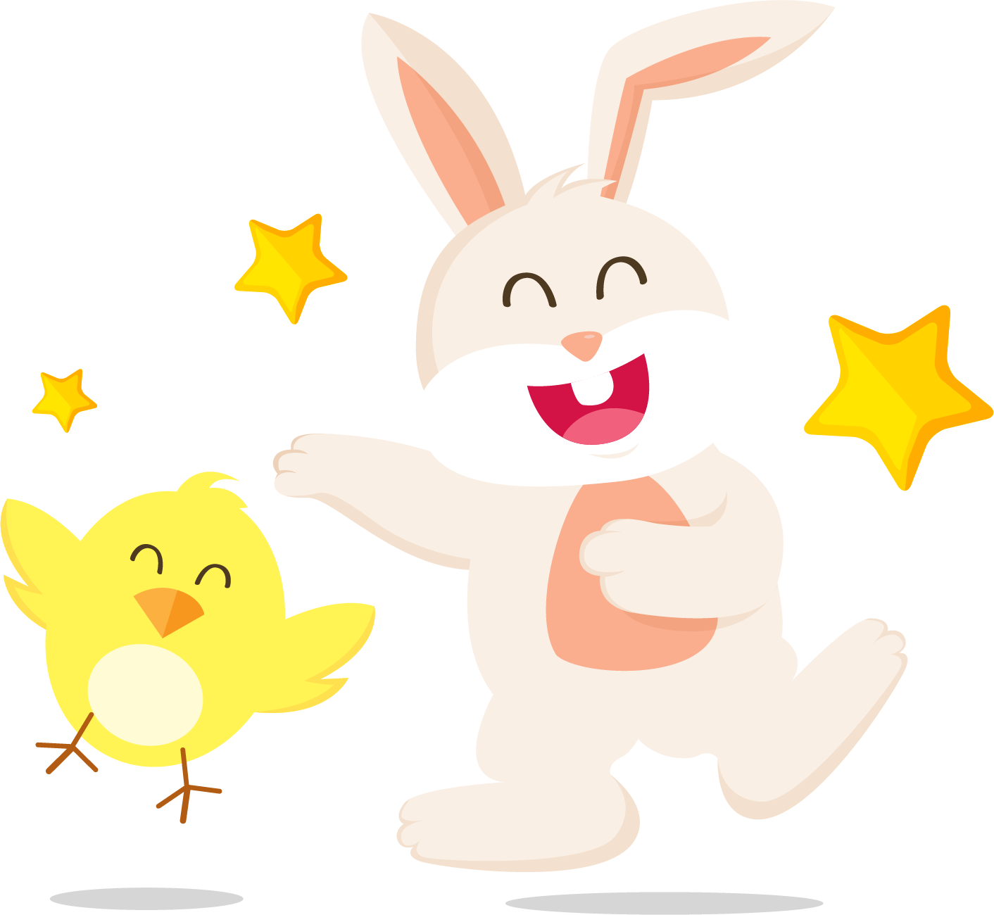 Easter Bunny Rabbit Chicken Clip Art - Qixi Festival (1412x1300)