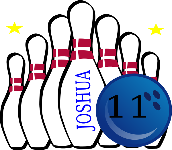 Joshua Bowling Ball Clip Art At Clker - Bowling Pin Clip Art (600x524)