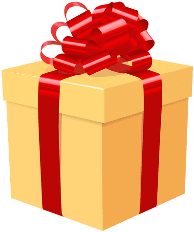 Yellow Gift Box Red Bow Icon 3 Transparent Png - Caja De Regalo De Colores (512x512)
