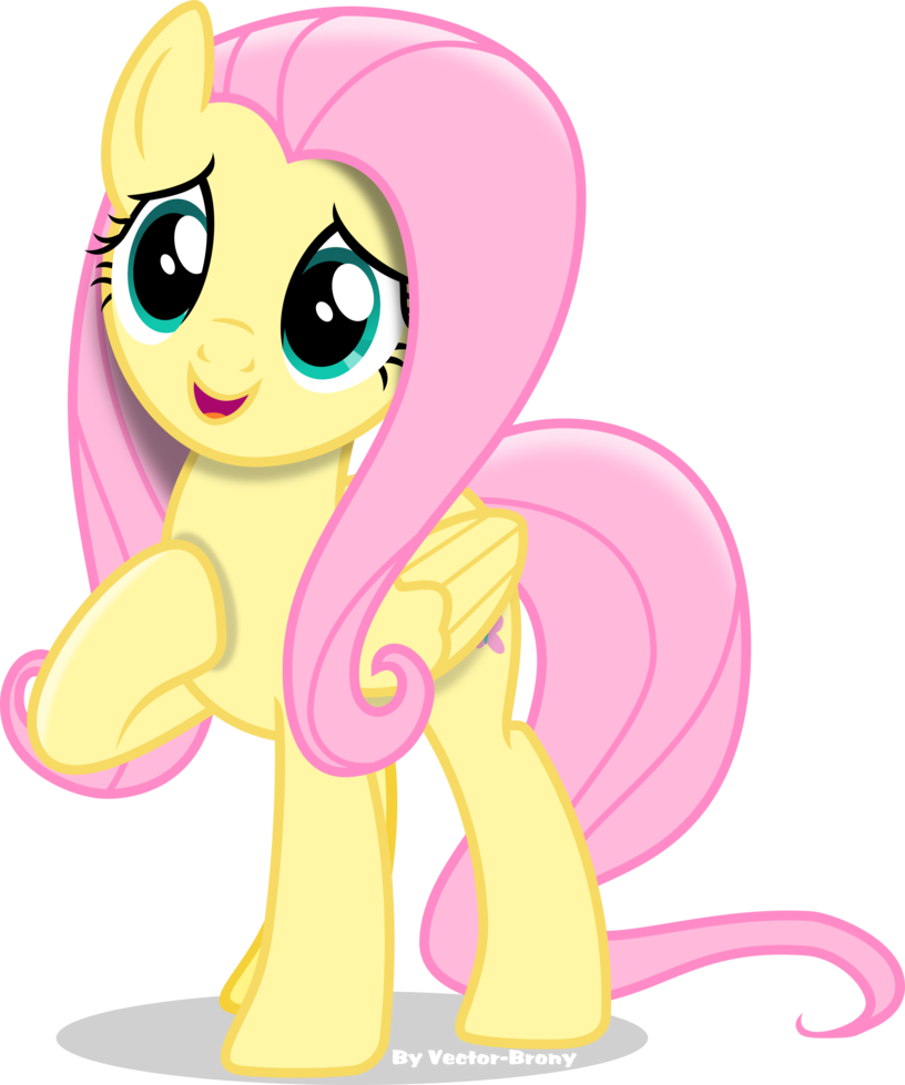 Cute Fluttershy By Vector-brony - Fluttershy Vector (816x979)