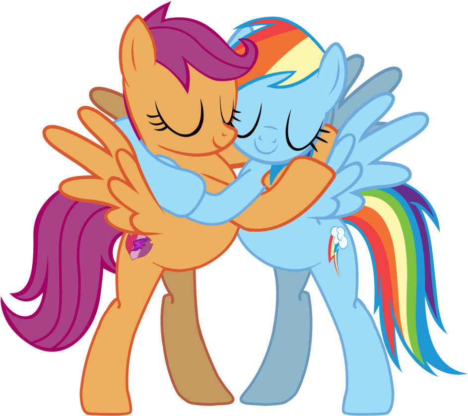 <b>my Little Pony Rainbow Dash</b> - Rainbow Dash And Scootaloo (950x842)