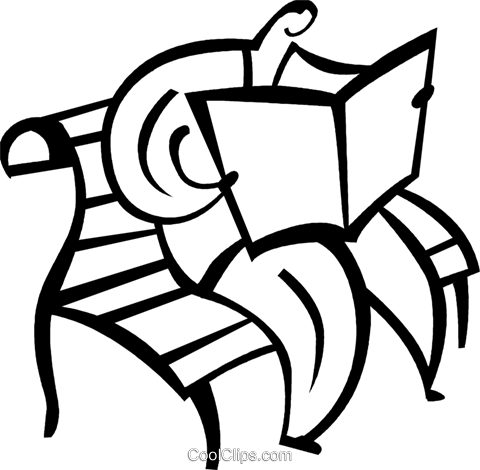 Man Reading The Newspaper On Park Bench Royalty Free - Man Reading The Newspaper On Park Bench Royalty Free (480x470)