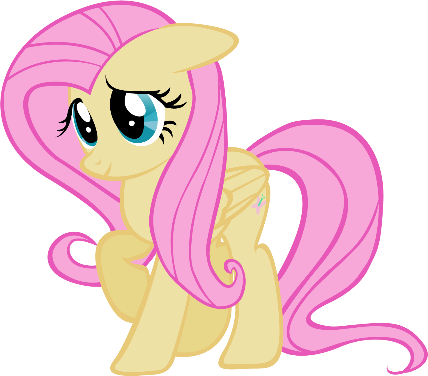 Fluttershy Vector By Shho13-d4bi8jf - Fluttershy Png (1600x1430)