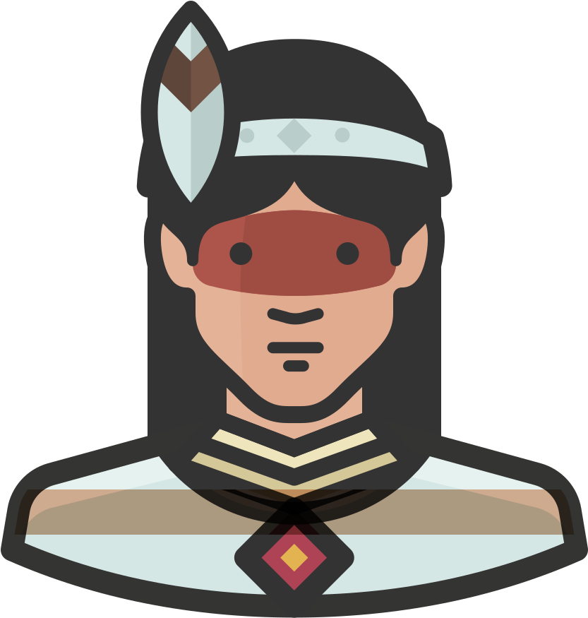 Native Woman Icon - Native American Ico (1024x1024)