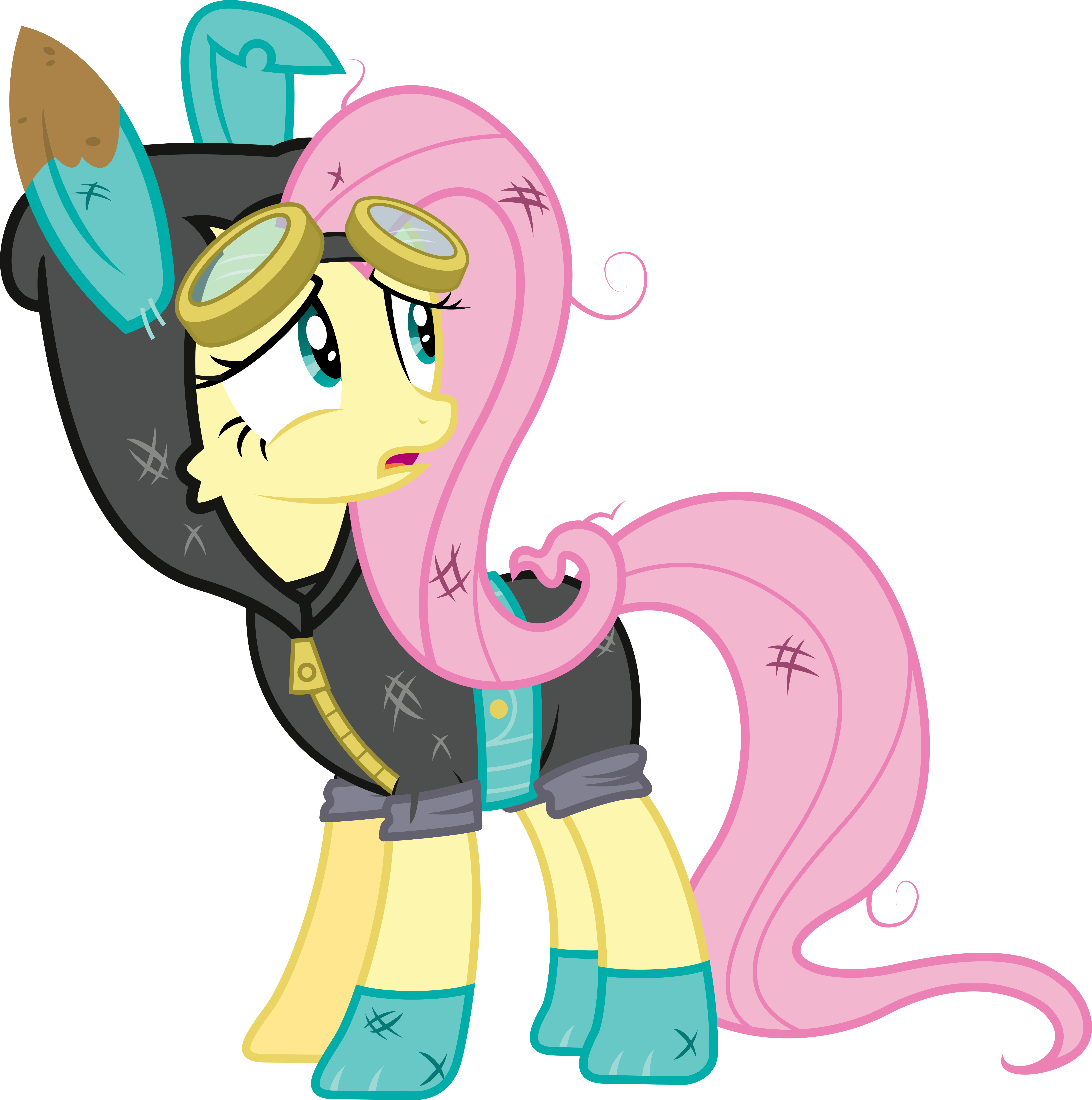 Dangerous Mission Outfit By Vladimirmacholzraum Fluttershy - Fluttershy Dangerous Mission Outfit (6000x6045)