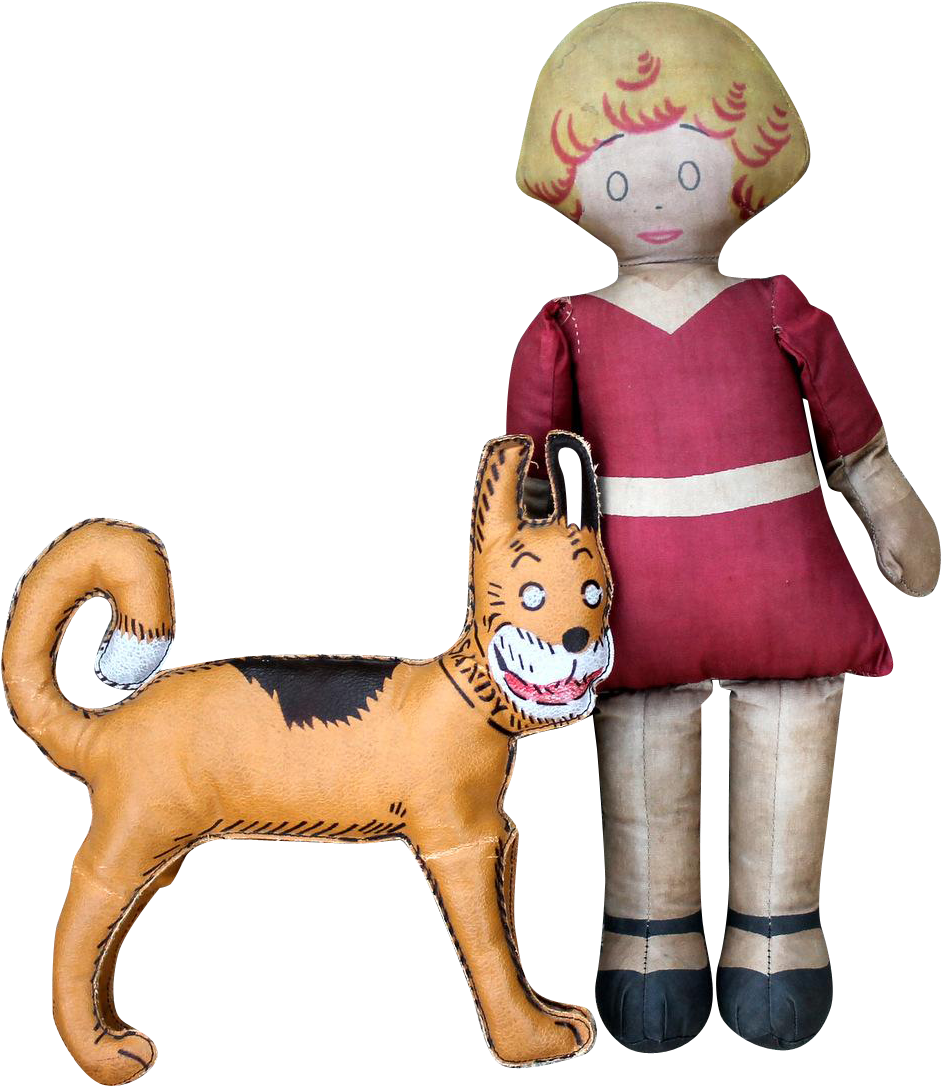 Scarce Little Orphan Annie And Sandy Cloth Dolls - Cartoon (1085x1085)