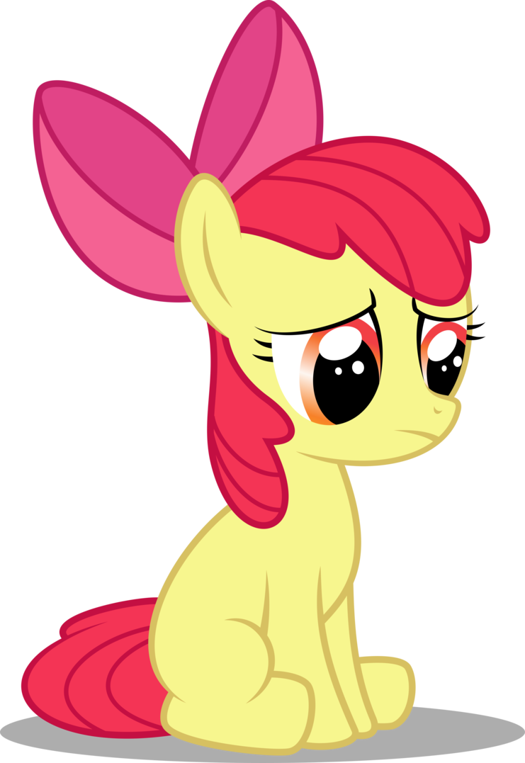 Sad Applebloom By Soren The Owl - Sad! (741x1077)