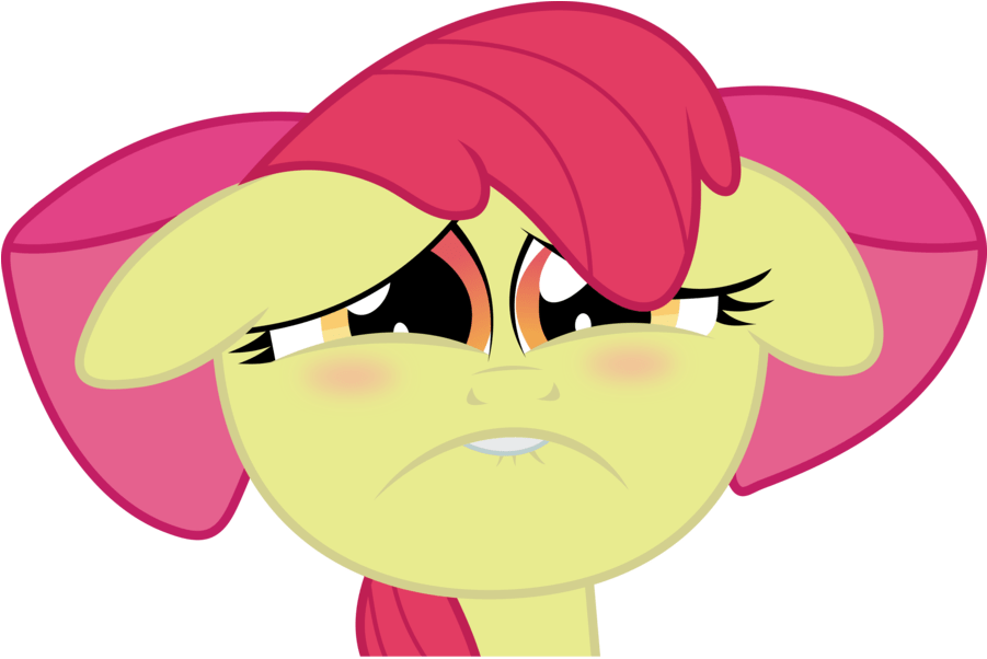 Mlp Apple Bloom Sad (900x610)