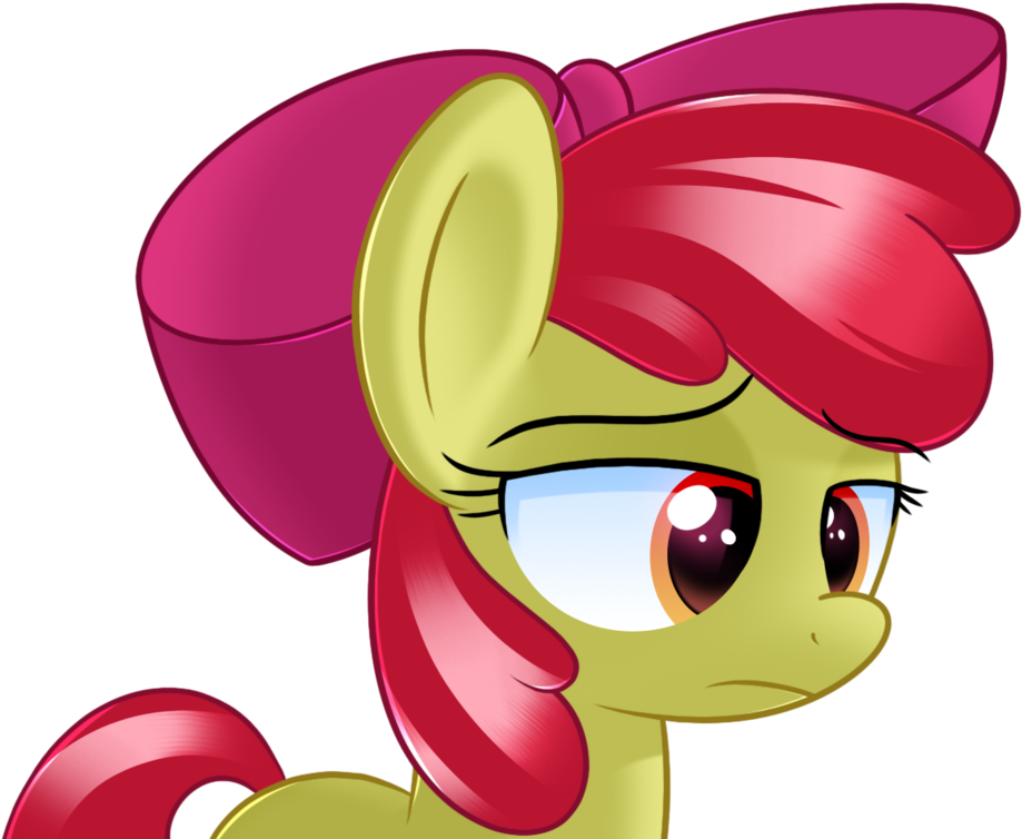 Applebloom Is Sad By Sykobelle On Deviantart - Cartoon (1000x800)
