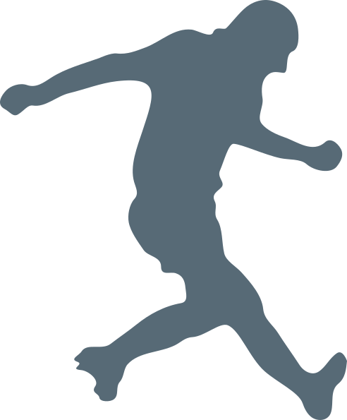 Soccer Man Clip Art At Clker - Soccer Player Silhouette (492x595)