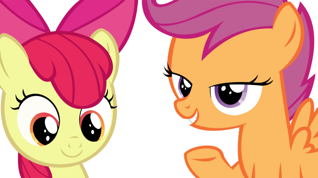 Scootaloo And Apple Bloom - Scootaloo And Applebloom (1024x576)