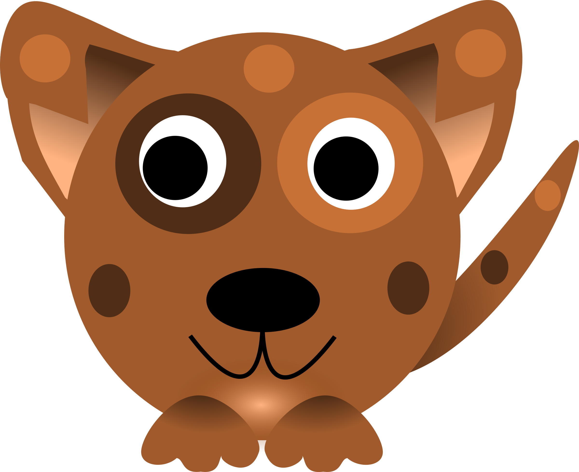 Big Image - Cartoon Dog Shower Curtain (2400x1955)