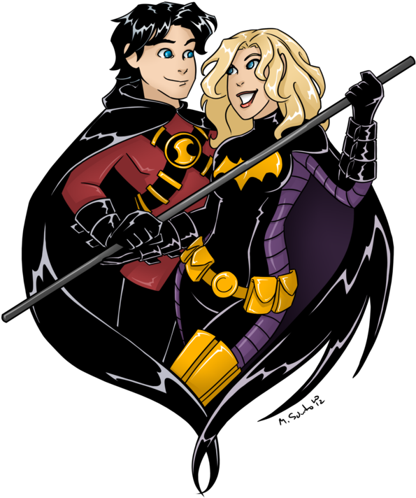 Red Robin And Batgirl - Batgirl (600x776)