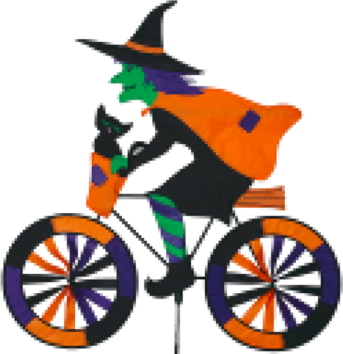 Witch On A Bicycle Spinner - Premier Kites & Designs Witch On Bicycle Garden (728x728)