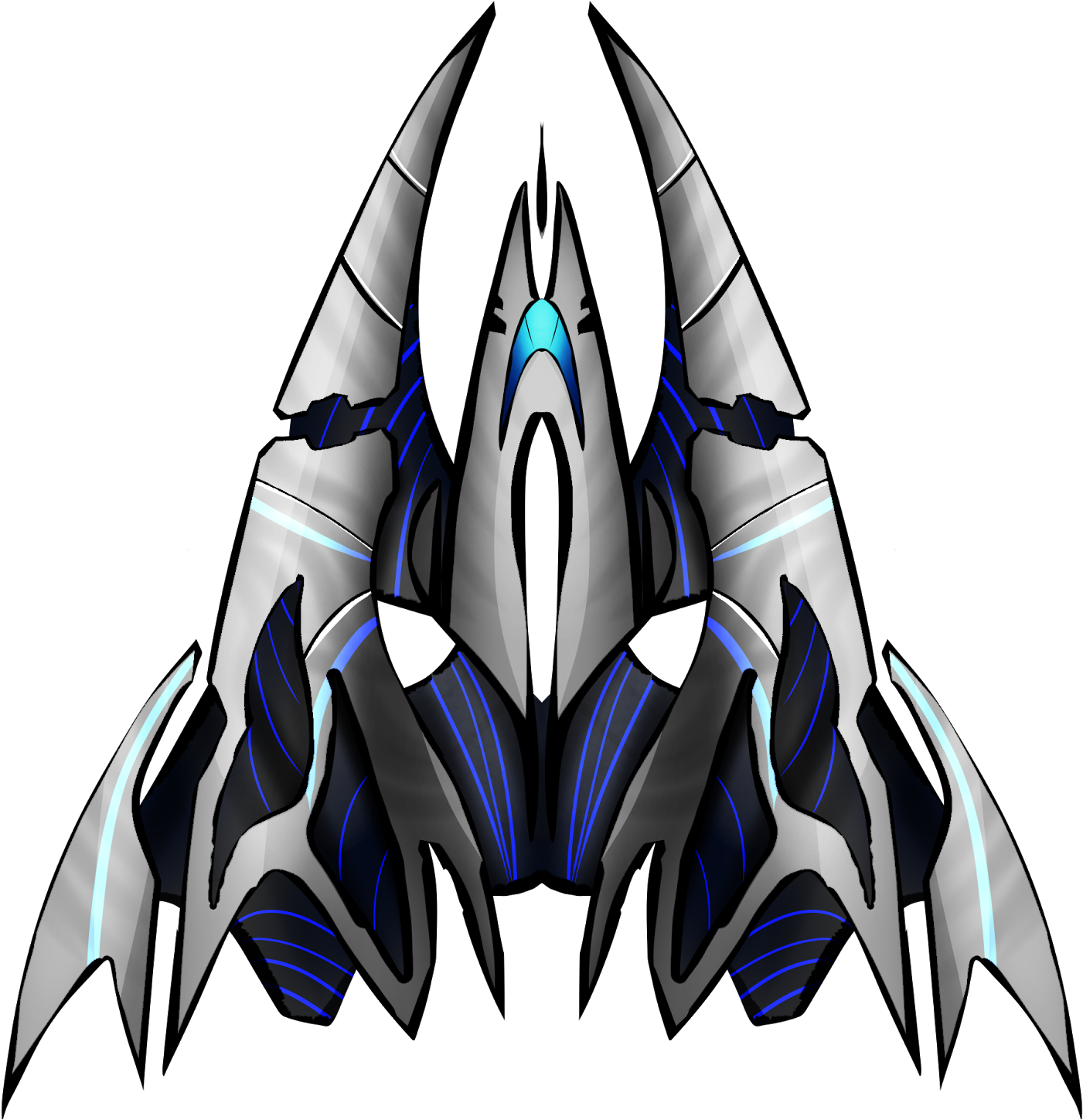 Drawn Spaceship Sprite - Top Down Spaceship Png (1600x1600)