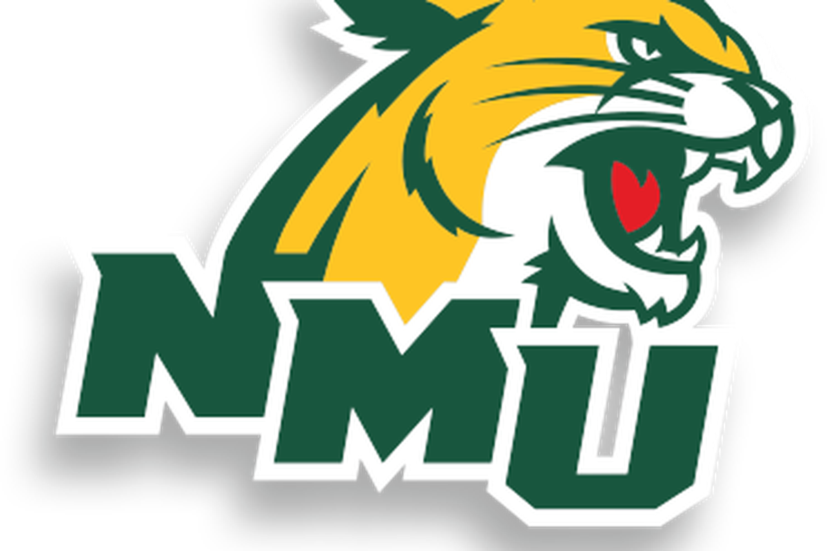 Wildcat Clipart Nmu - Northern Michigan Wildcats Hbs Gray Green Wall Canvas (1200x800)