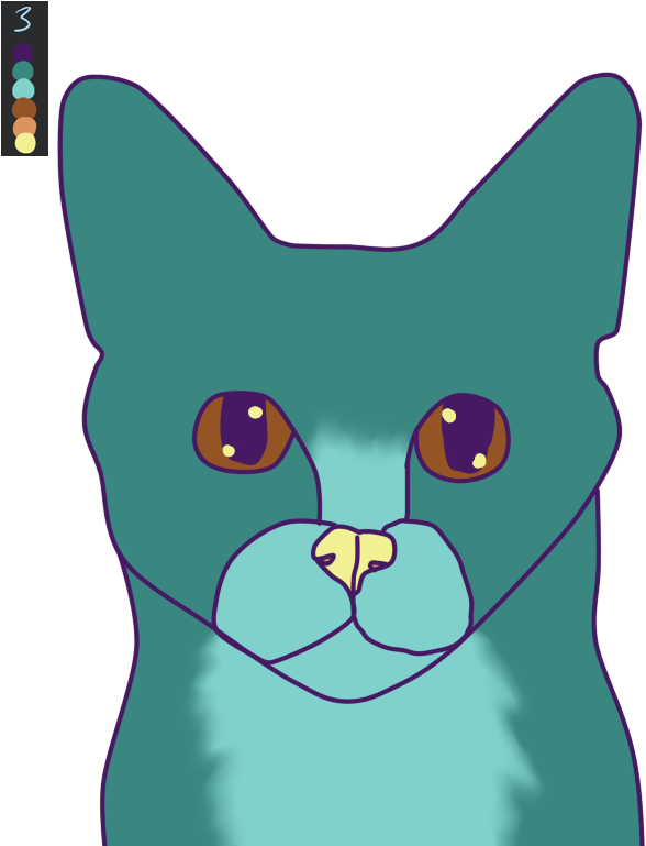 Color Palette Cat 2 By Sharks-inthewoods - Cat Yawns (638x768)