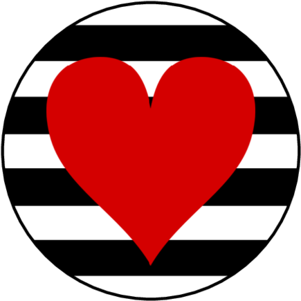 Ol2088 - 1 - 5" Circle - Striped Heart Circle Labels - Heart (500x500)