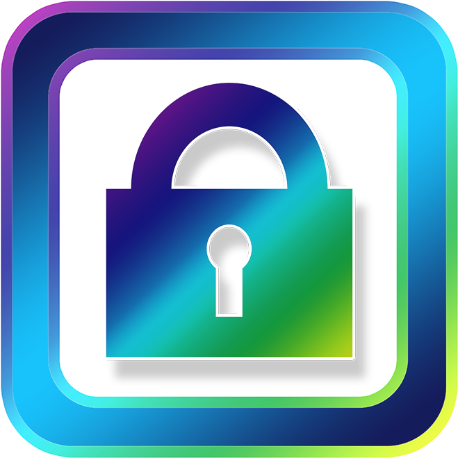 Multi-color Security Icon Featuring A Padlock In The - Icona Punto Interrogativo Png (750x750)