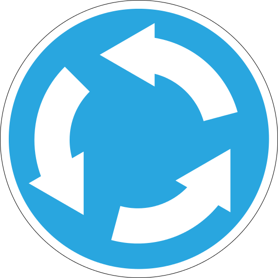 Daire Soldan Gelene Yol Ver - Clock Graphic Blue (571x571)