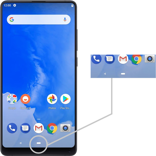 The New Home Works As The Iphone Ui, The Button Is - Mi A1 Gold, 64 Gb (600x546)