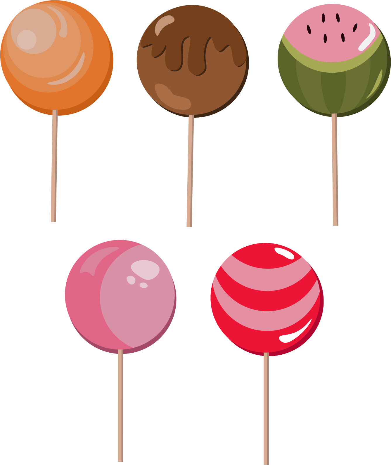 Candy Lollipops Candy Apple Dessert Clip Art - Lollipop (1338x1593)