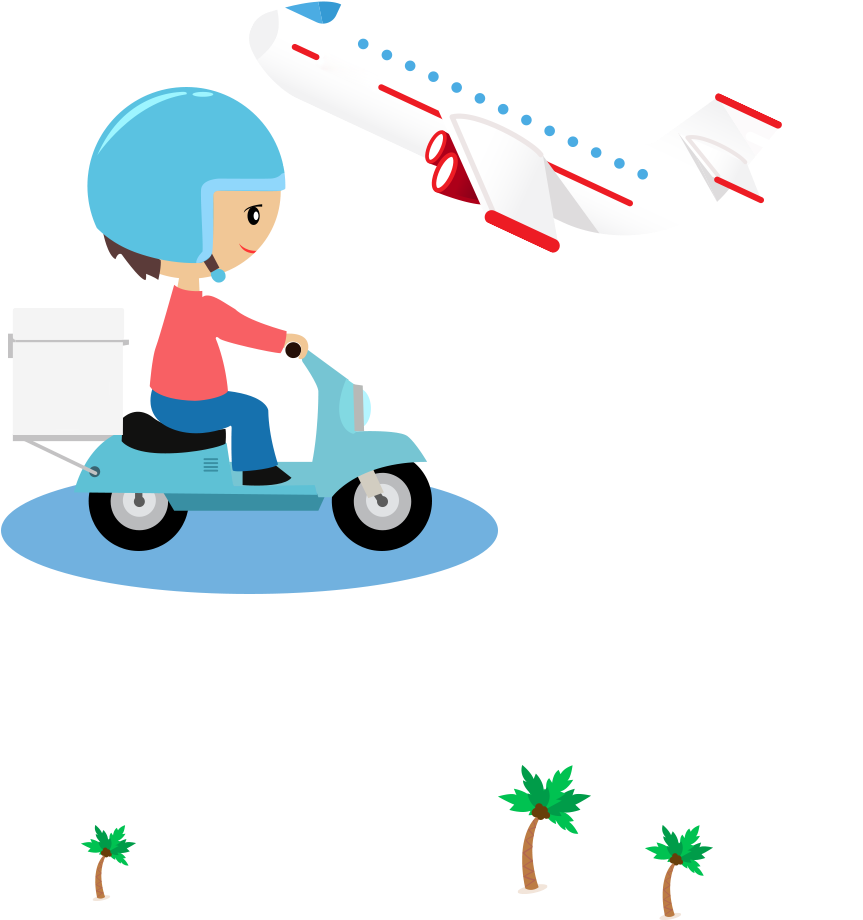 Delivery Courier Logistics - Delivery Cartoon (1000x1000)