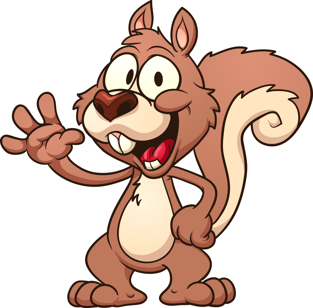 Squirrel Cartoon Clip Art Vector Squirrel 1000 983 - Cartoon Squirrel (1000x983)