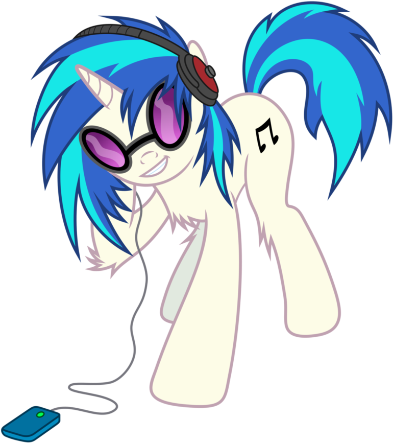 Vinyl Scratch Listening To Music By Pikamander2 - Music (852x937)