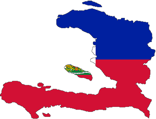 Abject Cruelty - Haiti Flag On Country (500x382)
