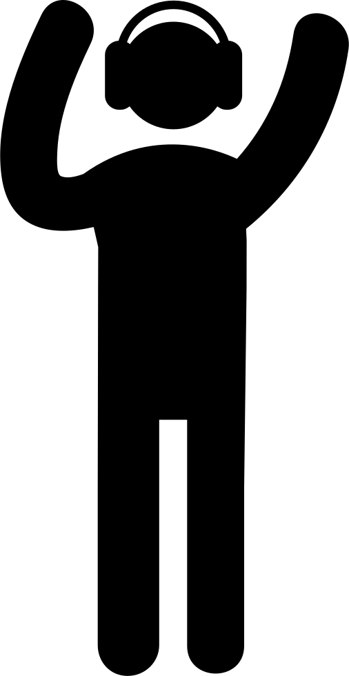 Man Listening Music Comments - Scalable Vector Graphics (506x980)