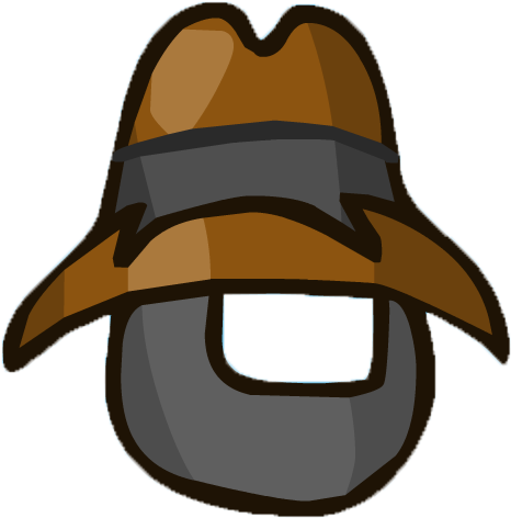Masked Cowboy Hat - Cartoon (567x529)