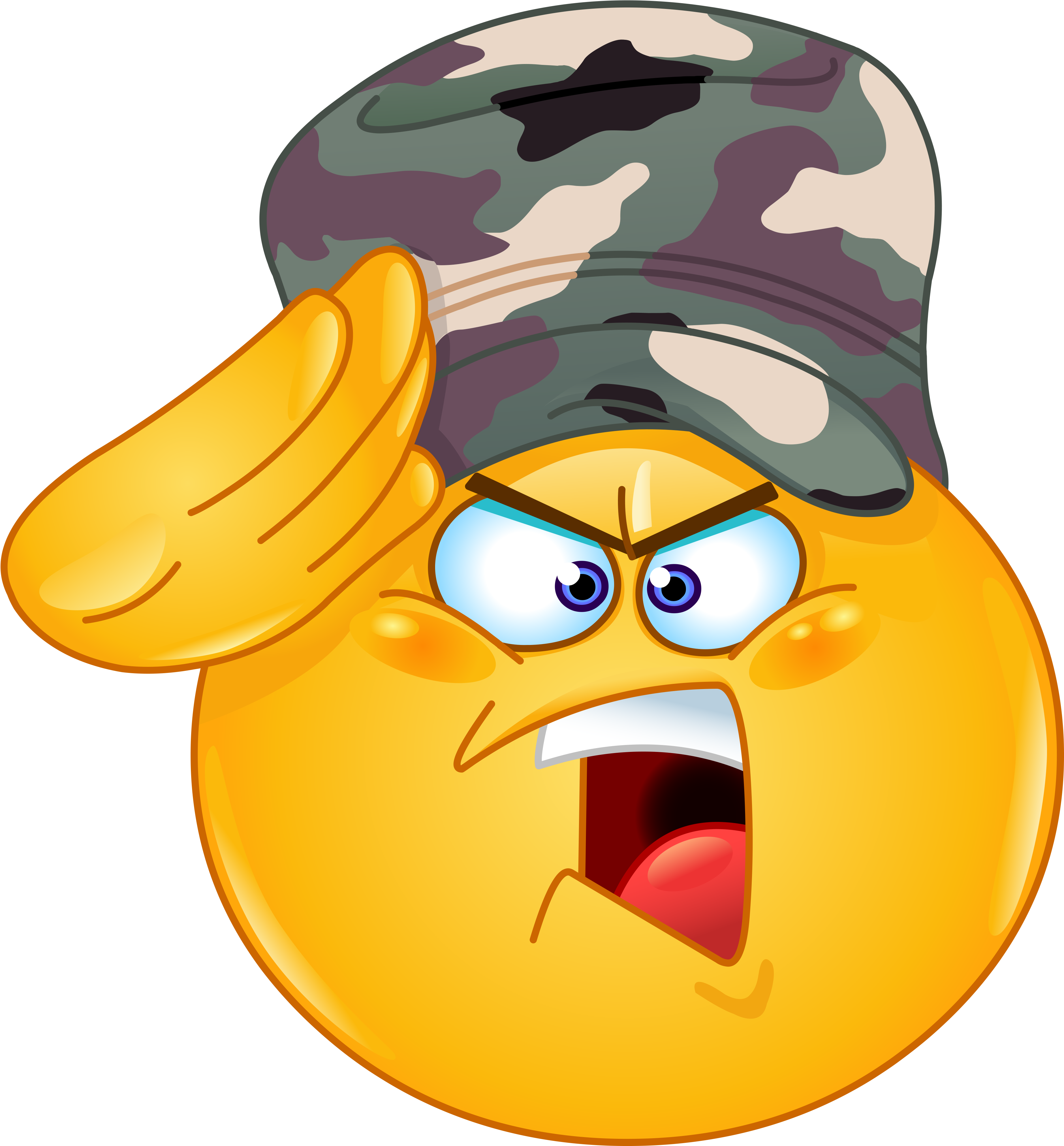 0 11b6d0 494e2f77 Orig - Army Emoji Square Sticker 3" X 3" (3739x4000)